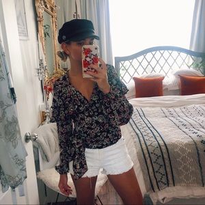 Wrap Floral Blouse